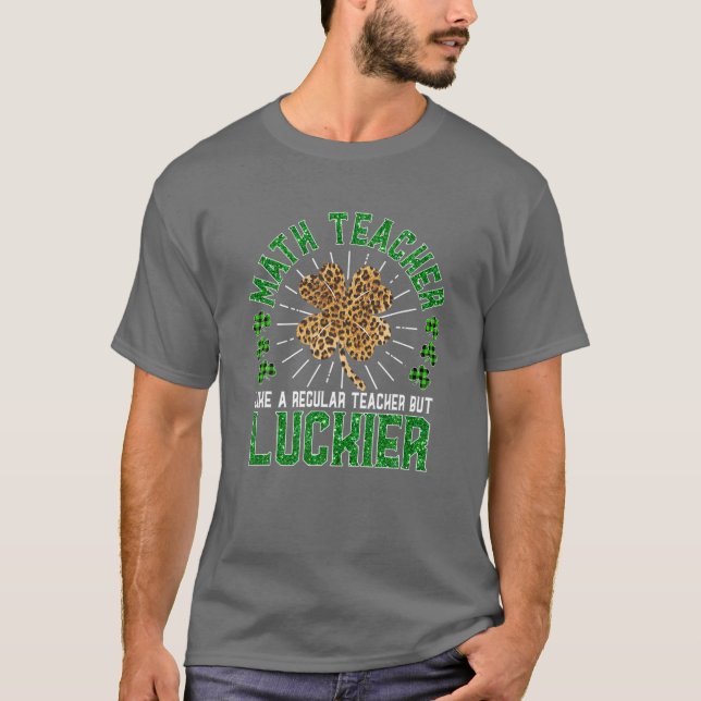 T-shirt Drôle Saint Patrick's Day Math Enseignant Cute App (Devant)