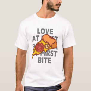 T-shirt Drôle Saint Valentin Pizza Amour À Première Transe