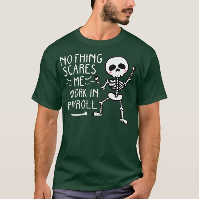 T-shirt Drôle Salaire Halloween Ressources humaines Danser (Devant)