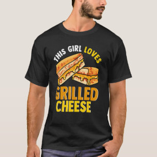 T-shirt Drôle Sandwich Cheesey Femmes Cette Fille Aime Gri