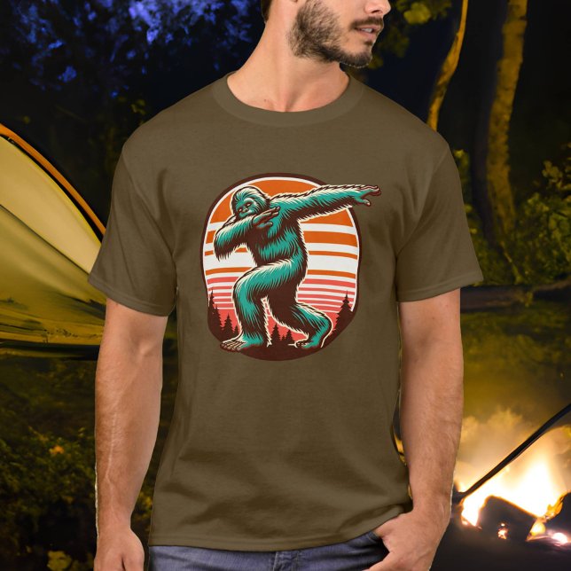 T-shirt Drôle Sasquatch Bigfoot Dabbing Personnalisé (Créateur téléchargé)