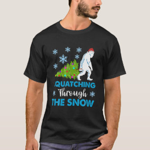 T-shirt Drôle Sasquatch Noël Squatching Bigfoot Xmas