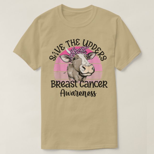 T-shirt Drôle Sauvez La Poule De Vache Léopard De L'Udder (Design devant)