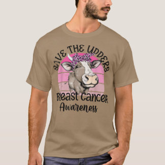 T-shirt Drôle Sauvez La Poule De Vache Léopard De L'Udder