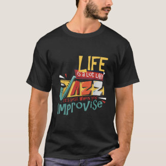T-shirt Drôle Sax Player Cadeaux Jazz Musique Saxophone