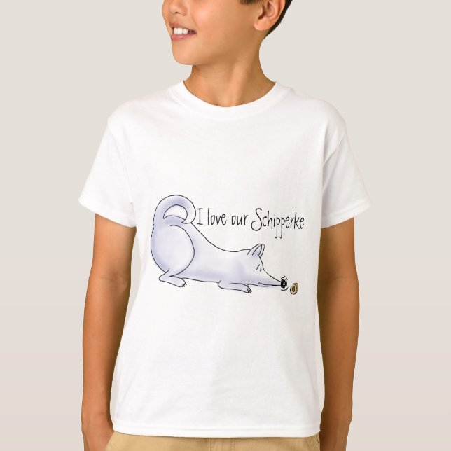 T-shirt Drôle Schipperke Dessin de Chien (Devant)