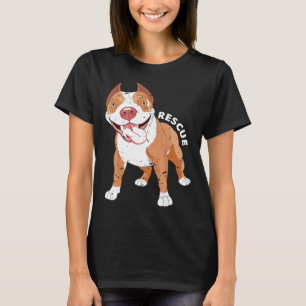 T-shirt Drôle Secourt Chien Pitbull Maman Costume Adopter