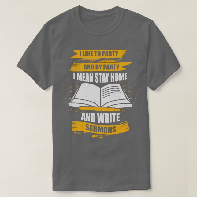 T-shirt Drôle Sermon Clergé Pasteur Cadeau (Design devant)