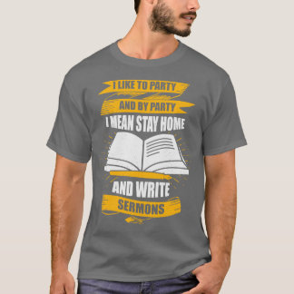 T-shirt Drôle Sermon Clergé Pasteur Cadeau