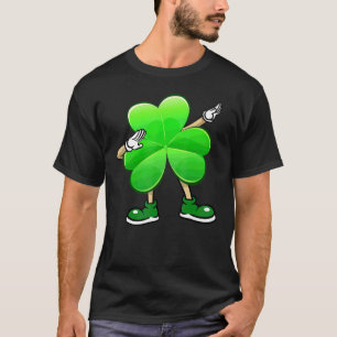 T-shirt Drôle Shamrock porter lunettes de soleil Dab Dance