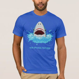 T-shirt Drôle Shark vêtements de texte personnalisés