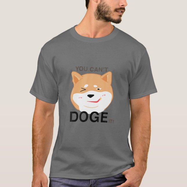 T-shirt Drôle Shiba Doge Coin (Devant)