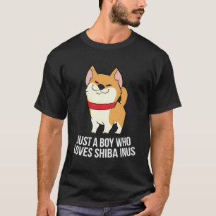 T-shirt Drôle Shiba Inu Garçon Juste Un Garçon Qui Aime Sh