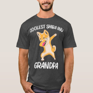 T-shirt Drôle Shiba Inu pour grand-père Dabbing japonais A