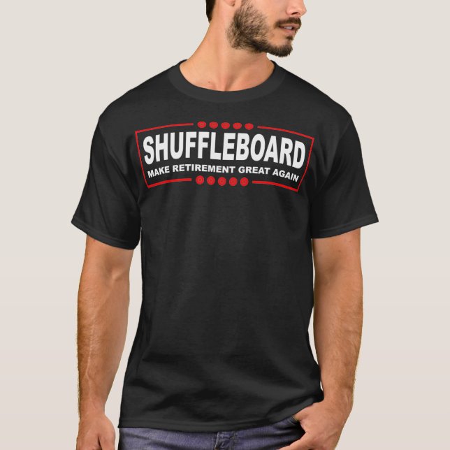 T-shirt Drôle Shuffleboard Faire retraite Grand anniversai (Devant)