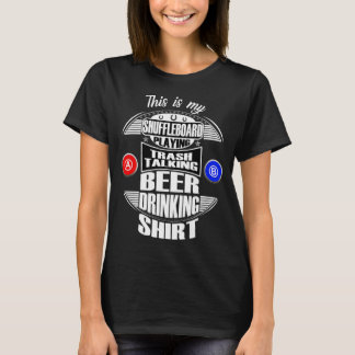 T-shirt Drôle Shuffleboard Jouer Ligue Bière Boire Gi