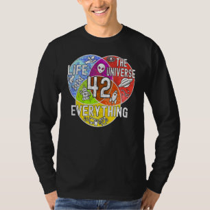 T-shirt Drôle Signification Nerd de la Vie 42 Diagramme de