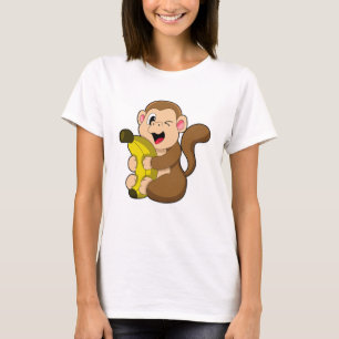 T-shirt Drôle singe avec banane