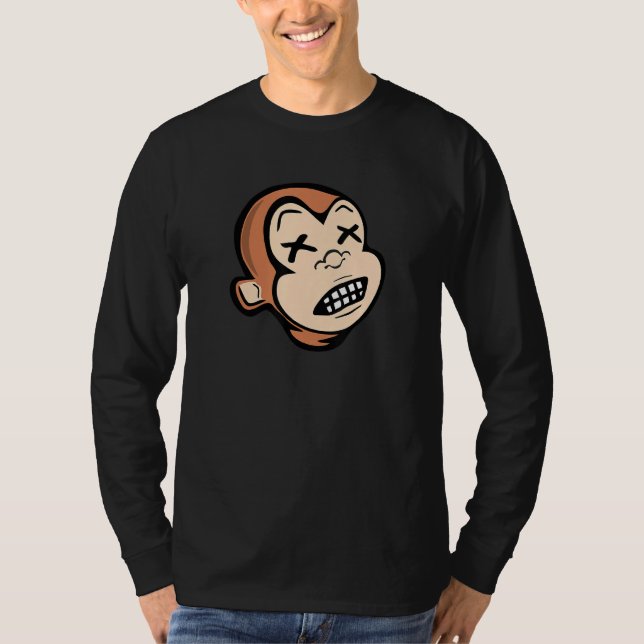 T-shirt Drôle Singe Drunk Dead Drunk Monkey Xx Boire P (Devant)