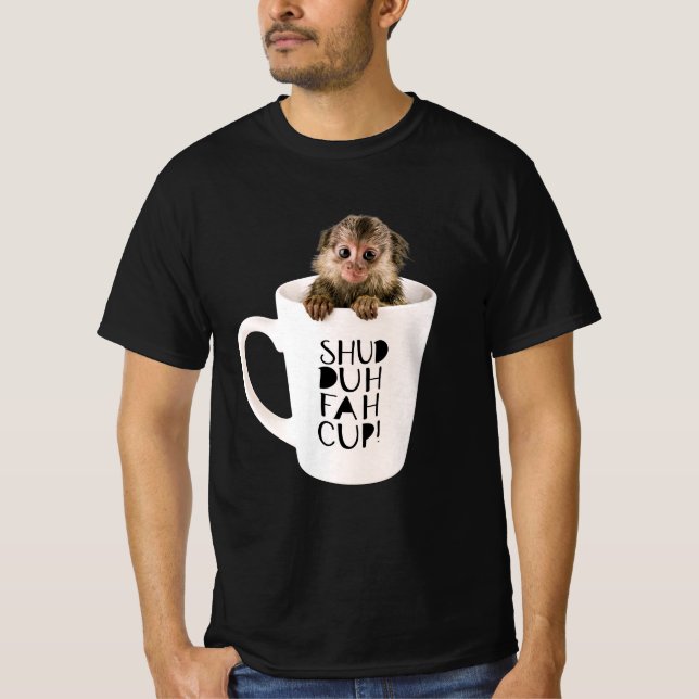 T-shirt Drôle singe du doigt dans une coupe SHUD-DUH-FAH-C (Devant)