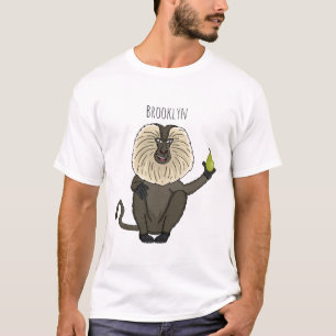 T-shirt Drôle singe-singe macaque à queue de lion