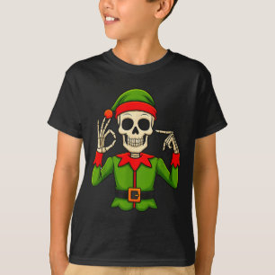 T-shirt Drôle Six Sept 67 Mème 6 7 Elf de Noël Main Garçon