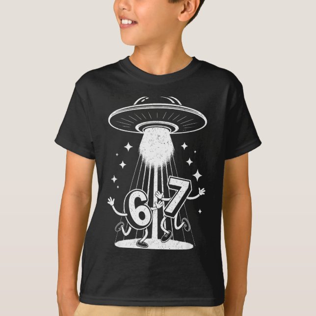 T-shirt Drôle Six Sept 67 Mème Mème Internet Ufo Gen Alph (Devant)