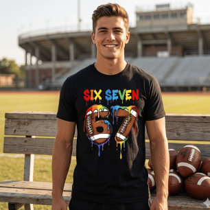 T-shirt Drôle Six Sept 6 7 Football Dégoulinant Enfants T-