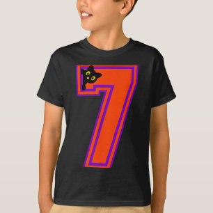 T-shirt Drôle Six Sept 6 7 Halloween Chat Noir Professeur