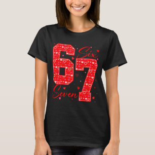 T-shirt Drôle Six Sept 6 7 Mème Coeurs Cupidon Saint Valen