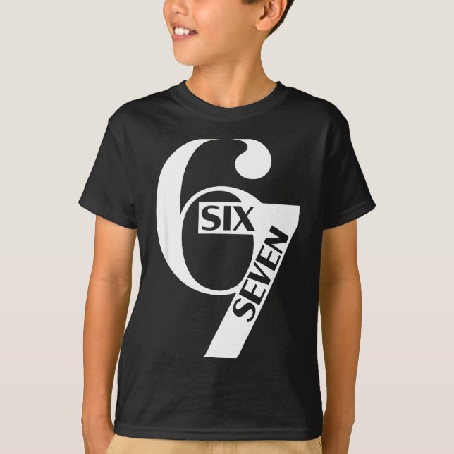 T-shirt Drôle Six Sept 6 7 Mème Dire Génération Alpha Argo (Devant)