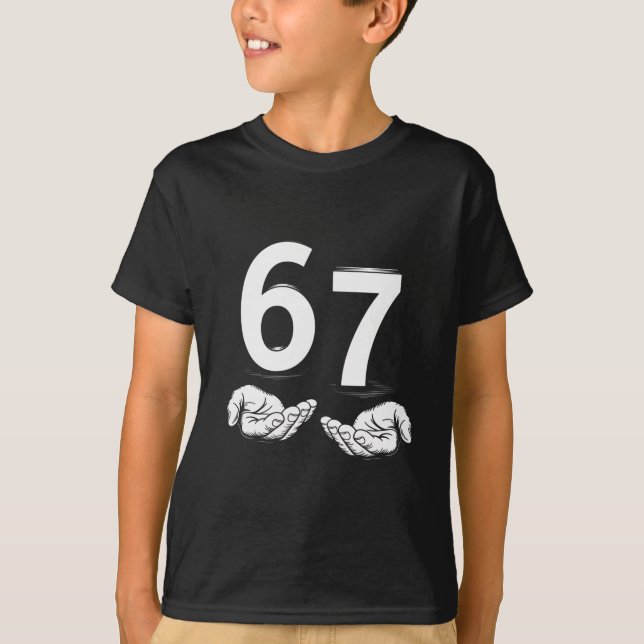 T-shirt Drôle Six Sept 6 7 Mème Génération Alpha Argot 6 7 (Devant)