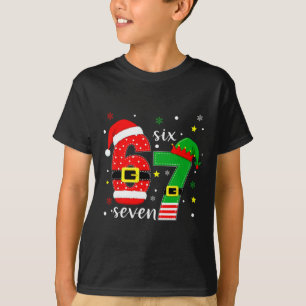 T-shirt Drôle Six Sept 6 7 Mème Noël 67 Numéro Xmas