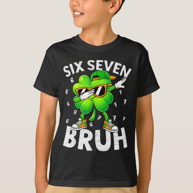 T-shirt Drôle six sept bruh st patricks day dabbing (Devant)