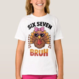 T-shirt Drôle Six Sept Mème Dinde Bruh 2025