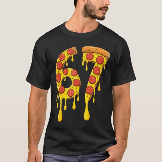 T-shirt Drôle Six Sept Zza 67 Numéro  (Devant)