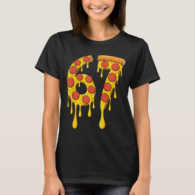 T-shirt Drôle Six Sept Zza 67 Numéro  (Devant)