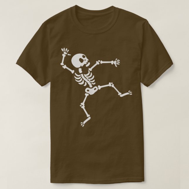 T-shirt Drôle Skeleton Dancing Meme Halloween Cadeau Éffra (Design devant)