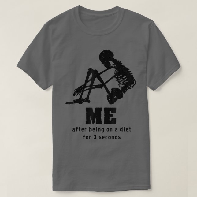 T-shirt Drôle Skeleton Diet T  (Design devant)