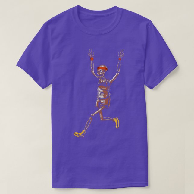 T-shirt Drôle Skeleton en cours (Design devant)