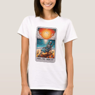 T-shirt Drôle Skeleton Feachy Tarot