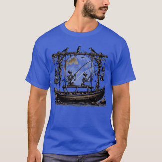 T-shirt Drôle Skeleton Pêche Papa Fête des pères Mon Pêche