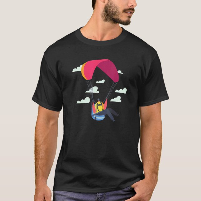 T-shirt Drôle Skydiving Dude Sport Cool Couper les nuages  (Devant)