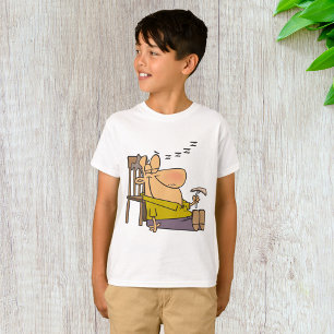 T-shirt Drôle Sleepy Man Napping avec Sandwich