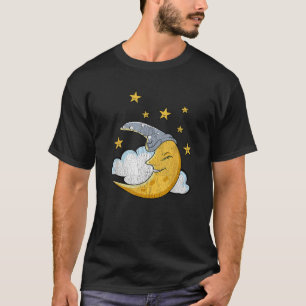 T-shirt Drôle Sleepy Moon Stars Cloud Pjs pyjamas Dormir