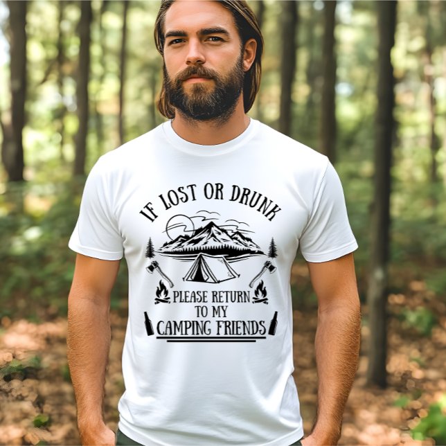 T-shirt Drôle slogan camper camping à boire des paroles (Créateur téléchargé)
