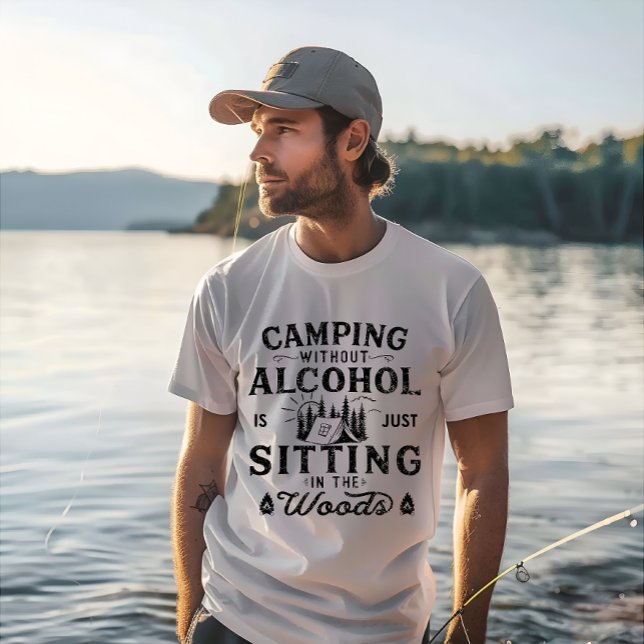 T-shirt Drôle slogan camper camping à boire des paroles (Créateur téléchargé)