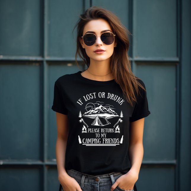 T-shirt Drôle slogan camper camping à boire des paroles (Créateur téléchargé)