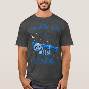 T-shirt Drôle Sloth Skeleton Hang Sur Loser Nu Pastel Goth