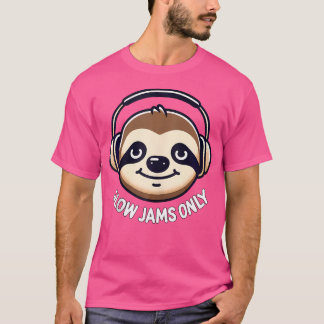 T-shirt Drôle Sloth Slow Jams Seulement Rb Musique Et Anim